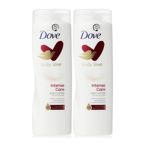 Dove Body Love Intense Care For Very Dry Skin Body Lotion, 400ml (Pack of 2)