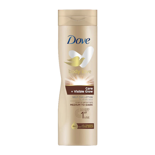 Dove Self-Tan Lotion For All Skin Types - Medium to Dark, 400ml