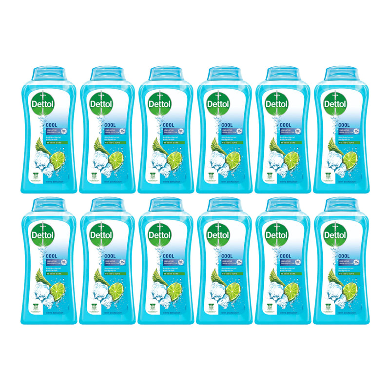 Dettol Cool Antibacterial Body Wash - Mint & Bergamot, 100g (Pack of 12)