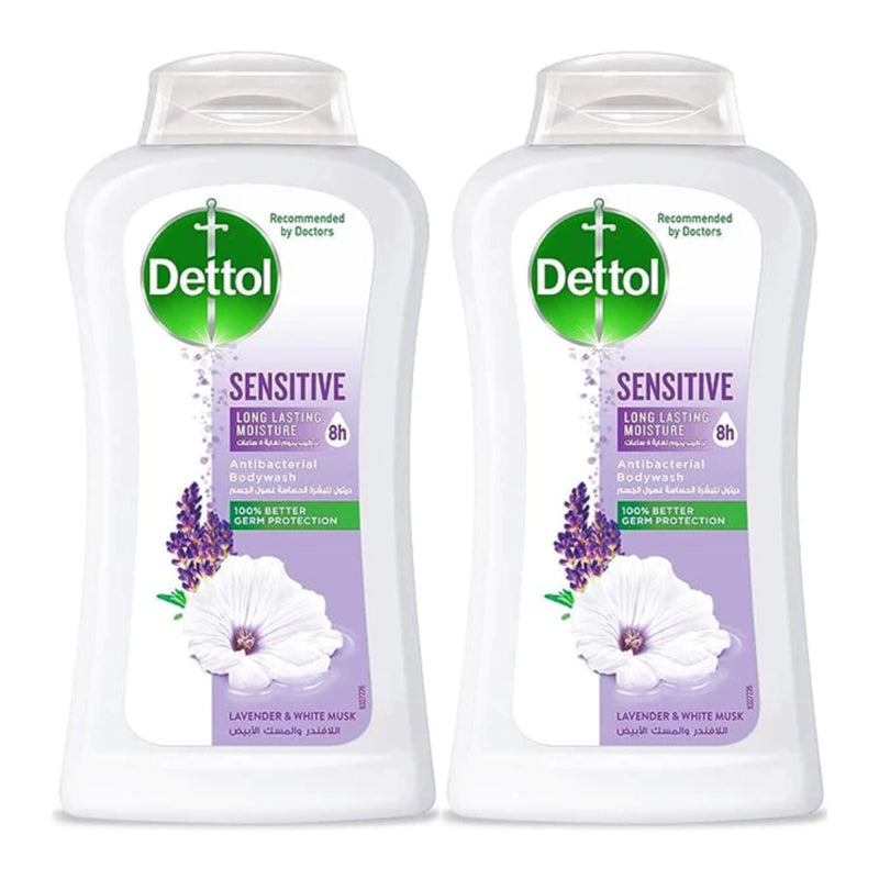 Dettol Sensitive Antibacterial Body Wash Lavender & White Musk 100g (Pack of 2)