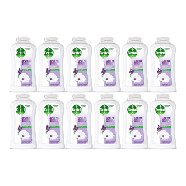 Dettol Sensitive Antibacterial Body Wash Lavender & White Musk 100g (Pack of 12)