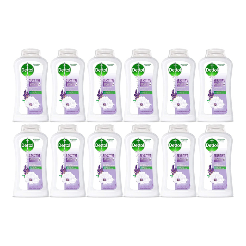 Dettol Sensitive Antibacterial Body Wash Lavender & White Musk 100g (Pack of 12)