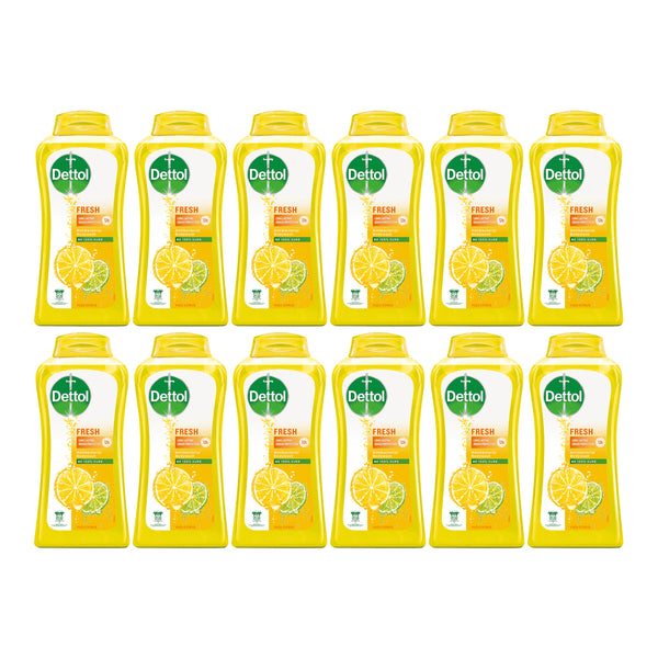 Dettol Fresh Antibacterial Body Wash - Yuzu Citrus, 100g (Pack of 12)