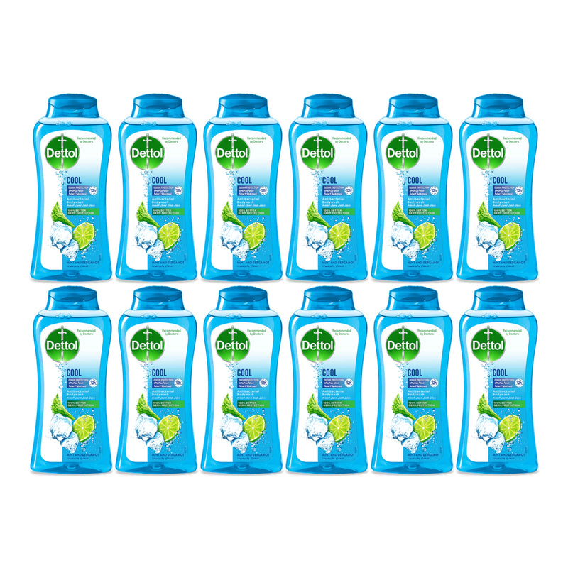 Dettol Cool Antibacterial Body Wash - Mint & Bergamot, 300g (Pack of 12)