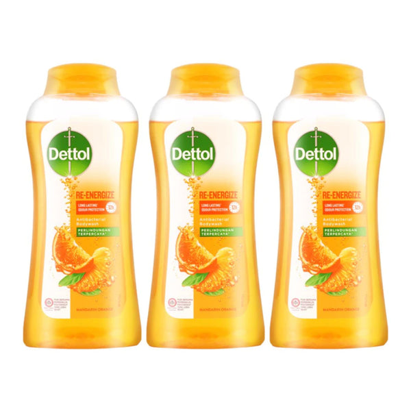 Dettol Re-Energize Antibacterial Body Wash - Mandarin Orange, 300g (Pack of 3)