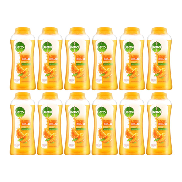 Dettol Re-Energize Antibacterial Body Wash - Mandarin Orange, 300g (Pack of 12)