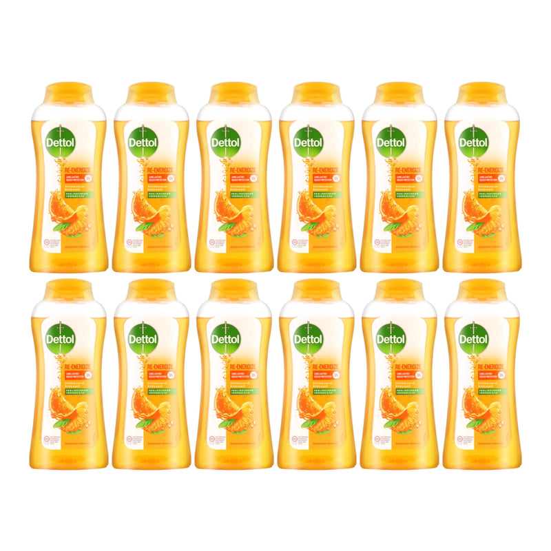 Dettol Re-Energize Antibacterial Body Wash - Mandarin Orange, 300g (Pack of 12)