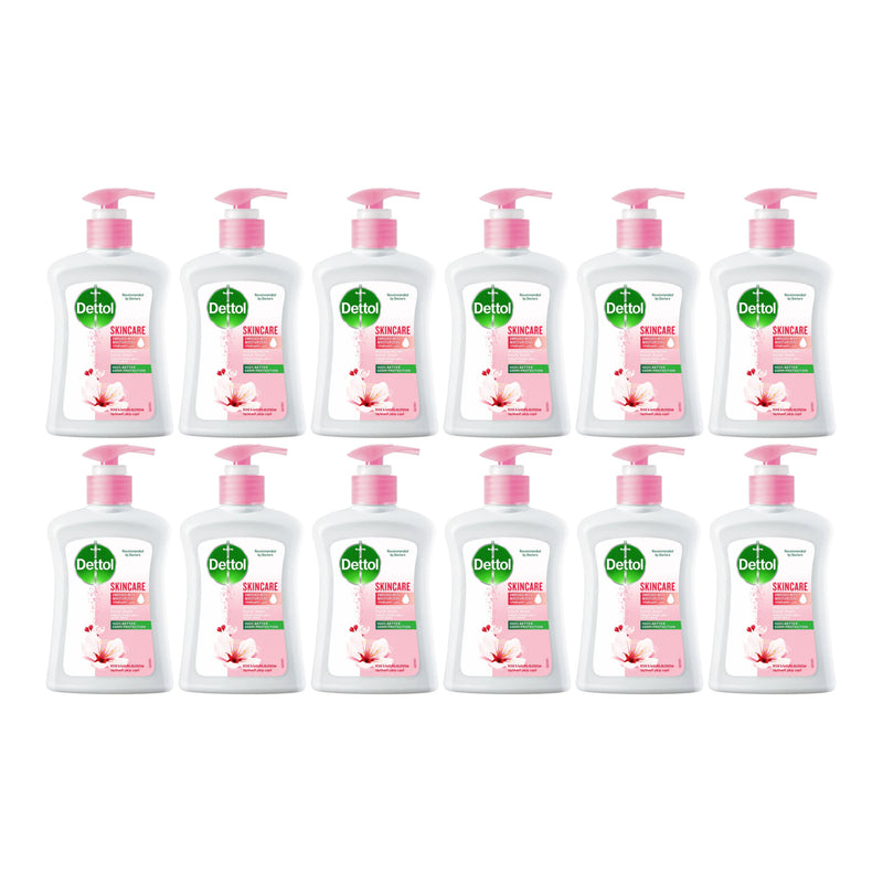 Dettol Skincare Rose & Sakura Blossom Antibacterial Hand Wash, 245g (Pack of 12)