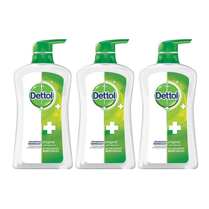 Dettol Original Antibacterial Body Wash, 625ml (Pack of 3)