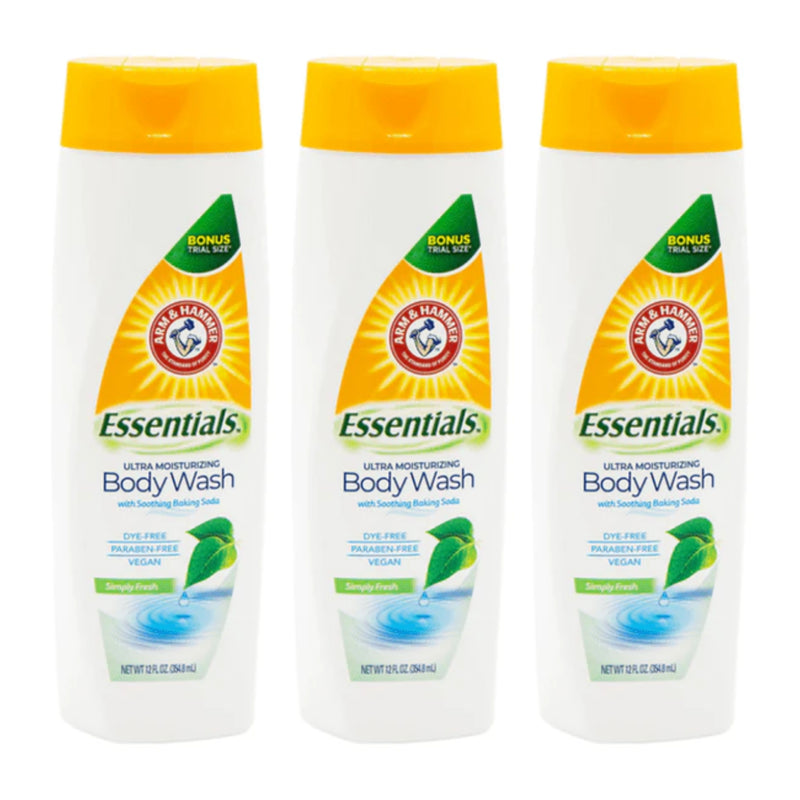 Arm & Hammer Ultra Moisturizing Simply Fresh Body Wash, 12 oz. (Pack of 3)