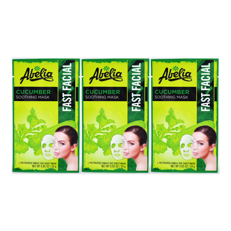 Abelia Cucumber Soothing Mask (Pretreated), 0.85oz (24g) (Pack of 3)