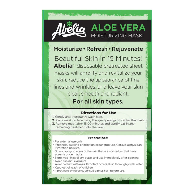 Abelia Aloe Vera Moisturizing Mask (Pretreated), 0.85oz (24g) (Pack of 12)