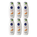 Nivea Orange & Bamboo Milk Body Wash Body Cream, 750ml (Pack of 6)