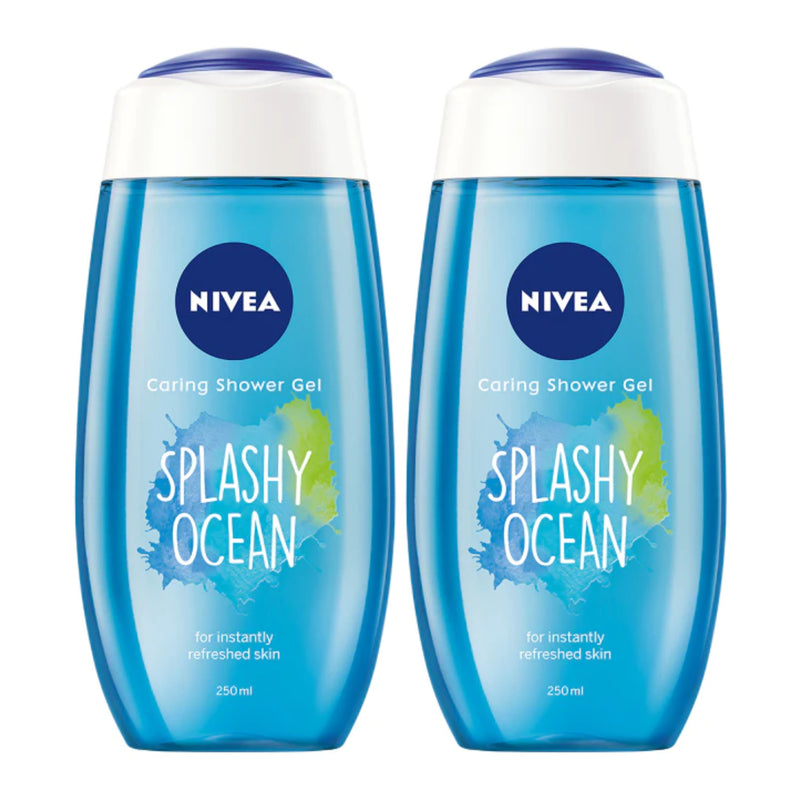 Nivea Splashy Ocean Caring Shower Gel, 250ml (Pack of 2)