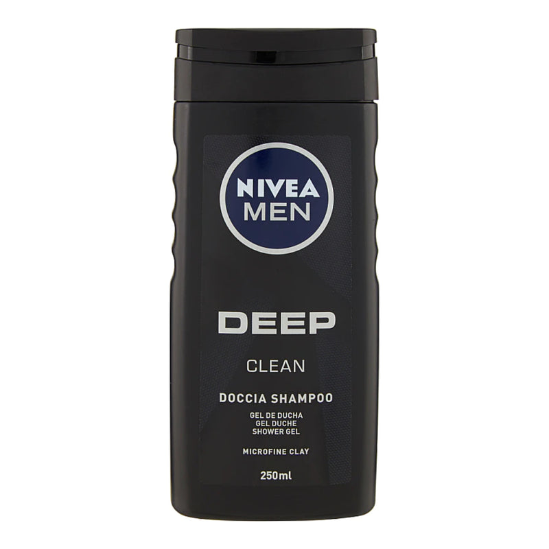 Nivea Men Deep Clean Doccia Shampoo Shower Gel, 250ml