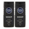 Nivea Men Deep Clean Doccia Shampoo Shower Gel, 250ml (Pack of 2)