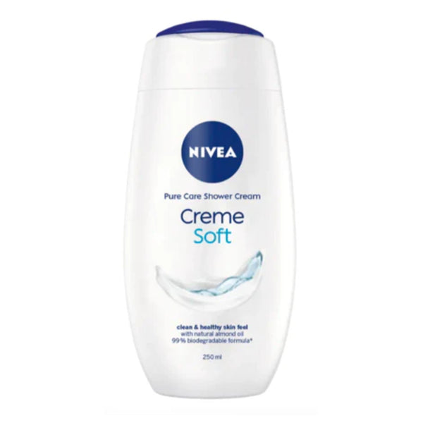 Nivea Creme Soft Pure Care Shower Cream w/ Almond Oil, 250ml