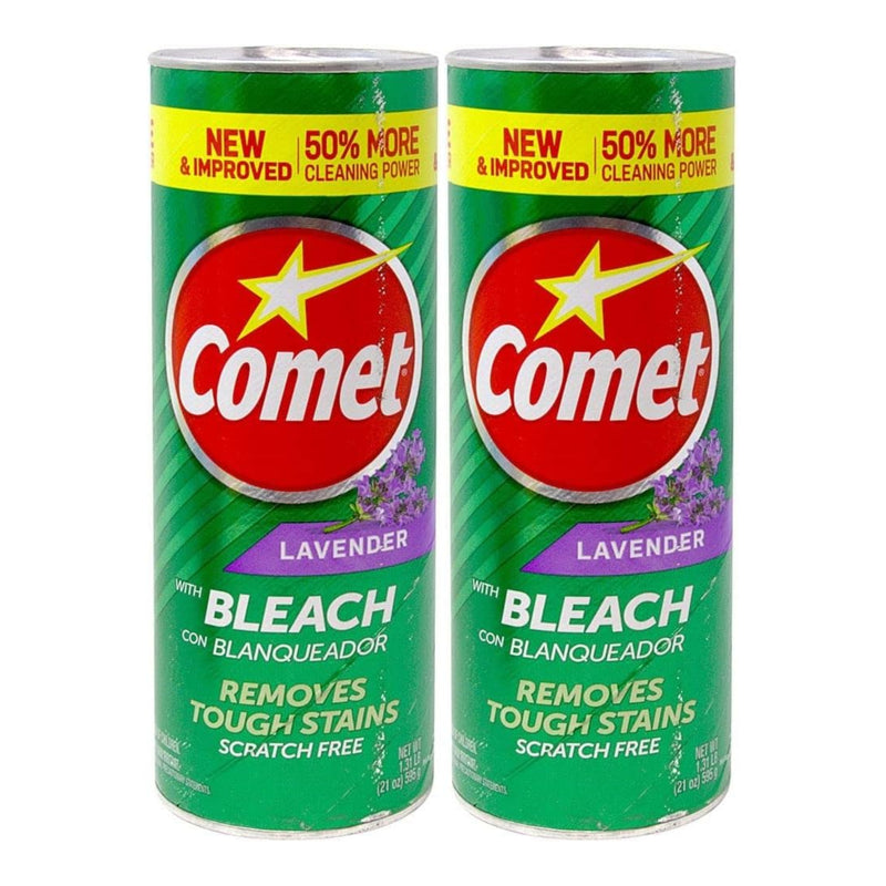 Comet Cleanser Powder with Bleach - Lavender Scent, 21oz (595g) (Pack of 2)