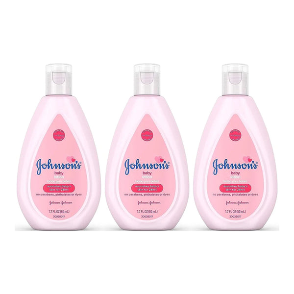 Johnson's Baby Pink Lotion, 1.7 oz (50ml) (Pack of 3)