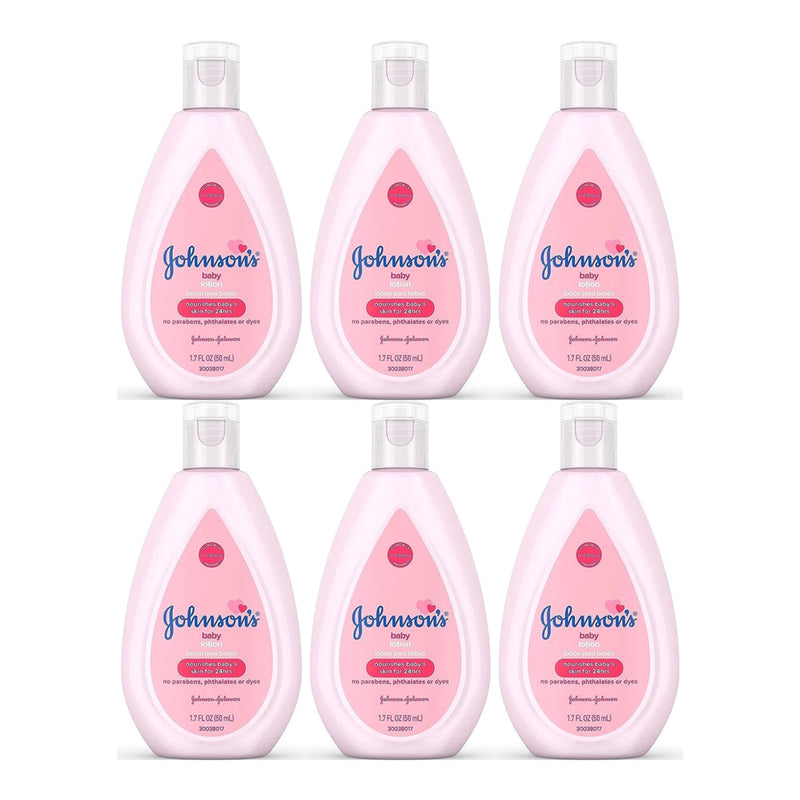 Johnson's Baby Pink Lotion, 1.7 oz (50ml) (Pack of 6)