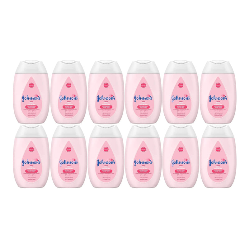 Johnson's Baby Pink Lotion, 3.4 oz (100ml) (Pack of 12)