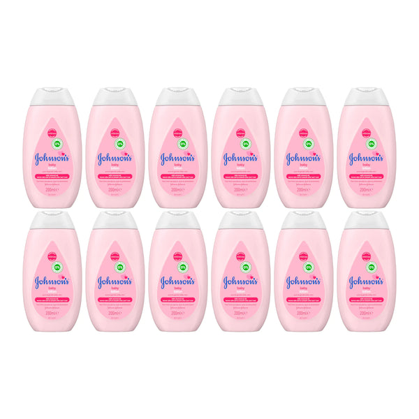 Johnson's Baby Pink Lotion, 6.8 oz (200ml) (Pack of 12)