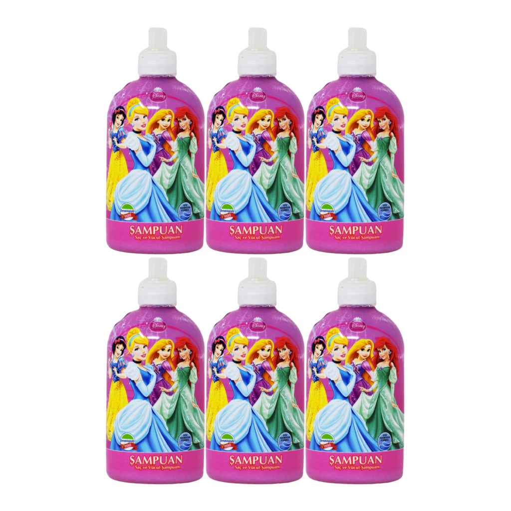 Disney Princess Shampoo & Body Wash, 16.9 oz (500ml) (Pack of 6 ...