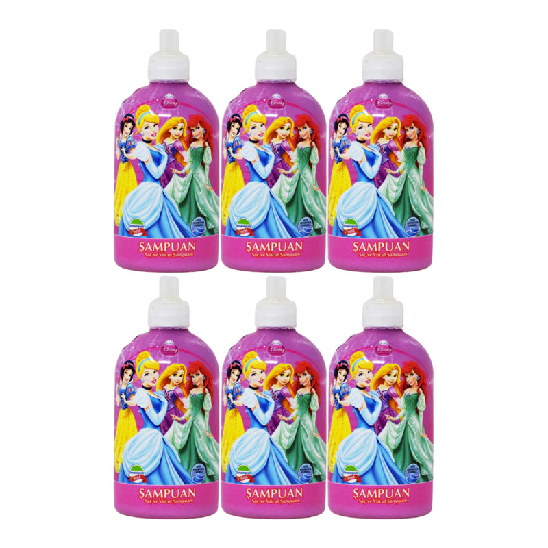 Disney Princess Shampoo & Body Wash, 16.9 oz (500ml) (Pack of 6)