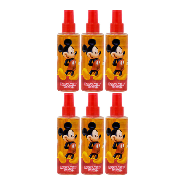 Disney Mickey Mouse Body Mist / Perfume, 160ml (Pack of 6)