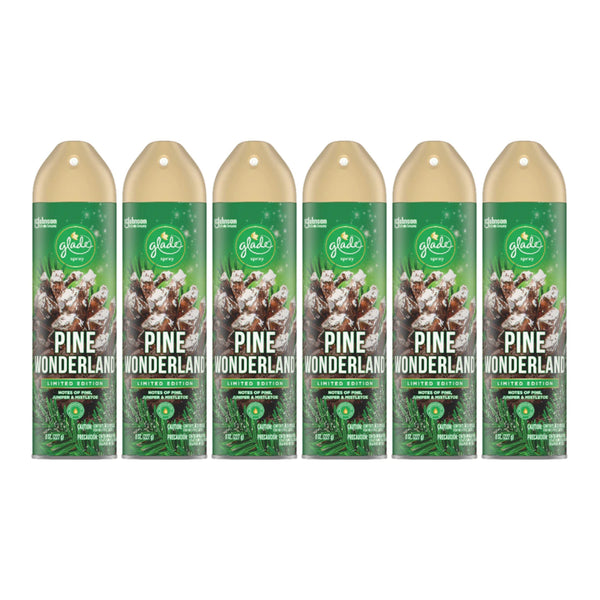 Glade Spray Pine Wonderland Air Freshener, 8 oz (Pack of 6)