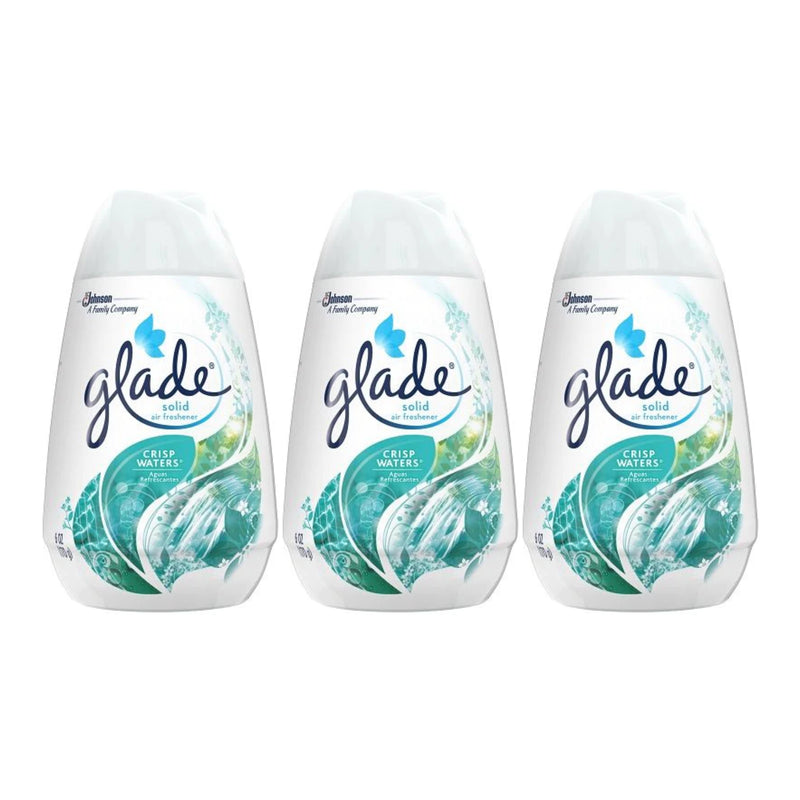 Glade Solid Air Freshener Crisp Waters, 6 oz (Pack of 3)