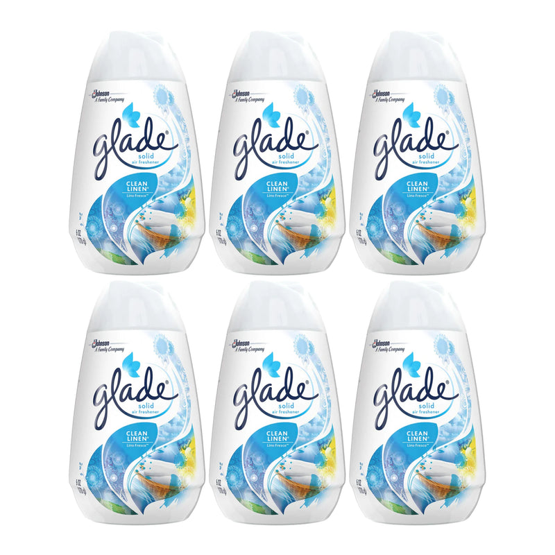 Glade Air Freshener Solid Clean Linen, 6 oz (Pack of 6)