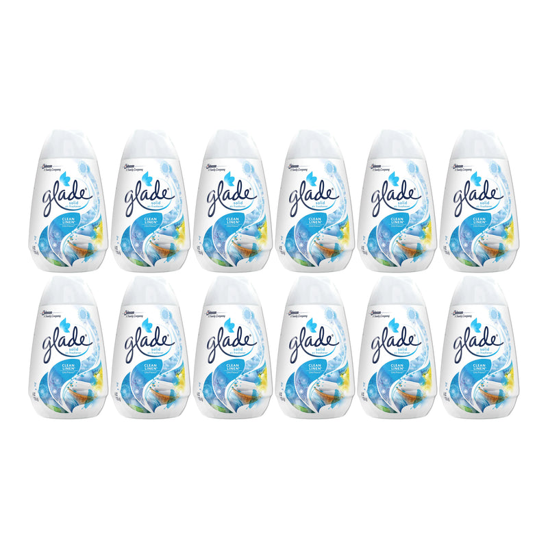 Glade Air Freshener Solid Clean Linen, 6 oz (Pack of 12)