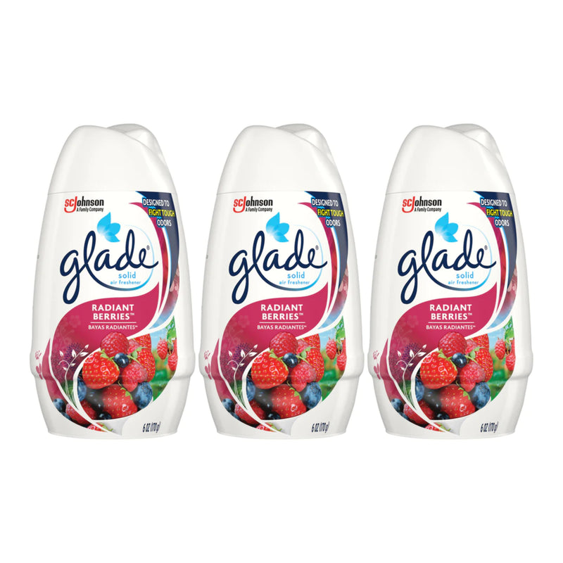 Glade Solid Air Freshener Radiant Berries, 6 oz (Pack of 3)