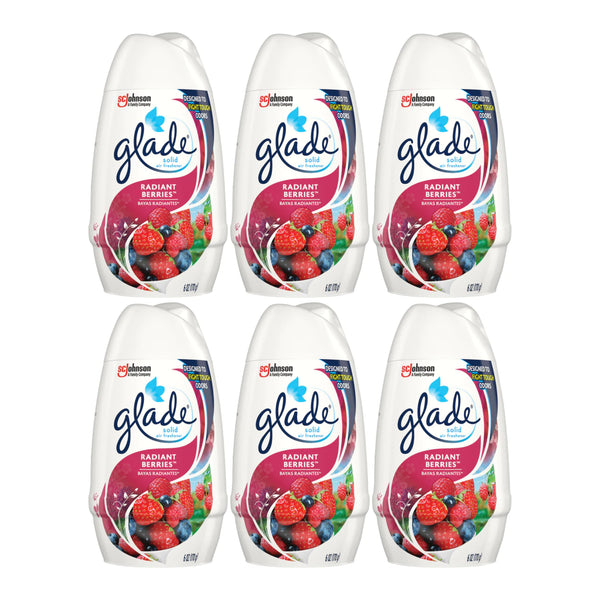 Glade Solid Air Freshener Radiant Berries, 6 oz (Pack of 6)