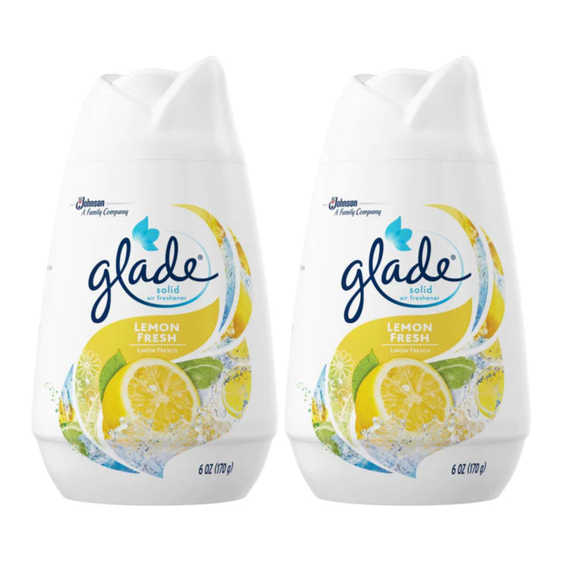 Glade Solid Air Freshener Lemon Fresh, 6 oz (Pack of 2)