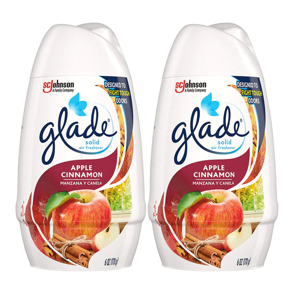 Glade Solid Air Freshener Apple Cinnamon, 6 oz (Pack of 2)