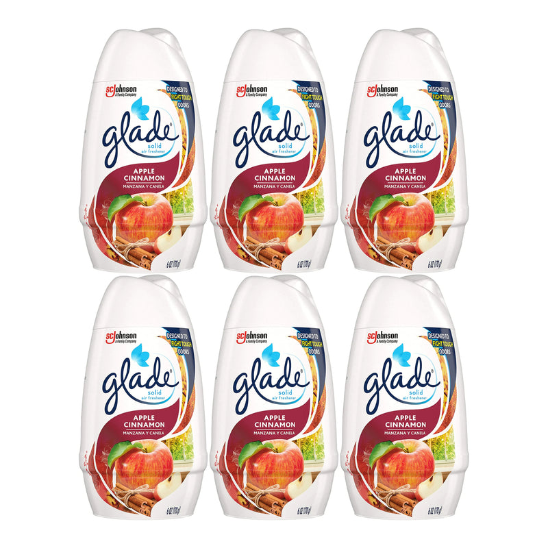 Glade Solid Air Freshener Apple Cinnamon, 6 oz (Pack of 6)