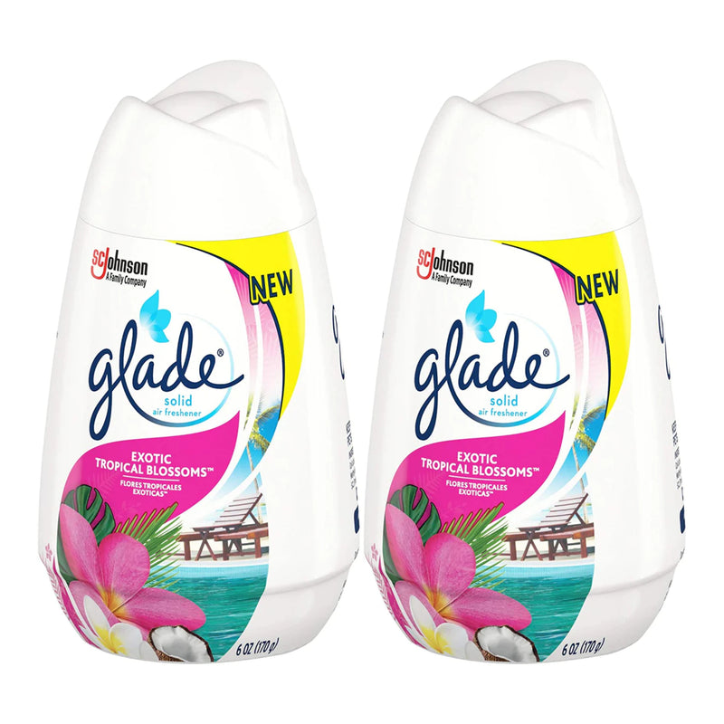 Glade Solid Air Freshener Exotic Tropical Blossoms Scent, 6 oz (Pack of 2)