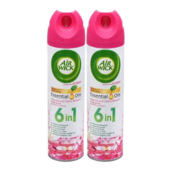 Air Wick 6-In-1 Magnolia and Cherry Blossom Air Freshener, 8 oz (Pack of 2)