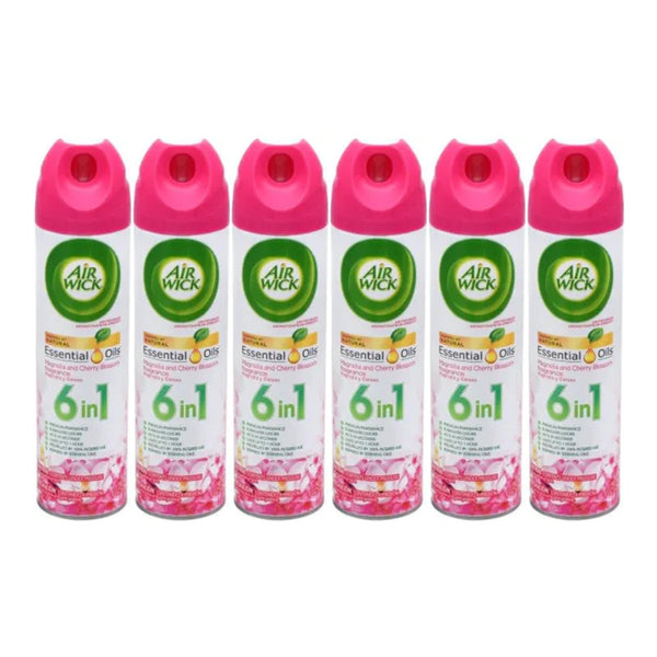 Air Wick 6-In-1 Magnolia and Cherry Blossom Air Freshener, 8 oz (Pack of 6)