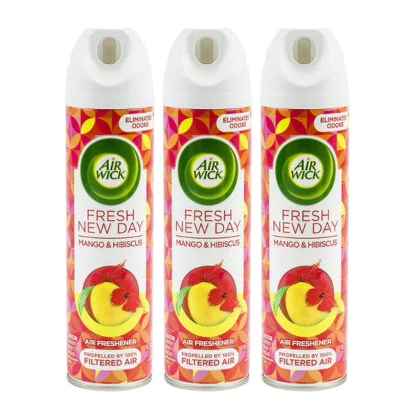 Air Wick 6-In-1 Fresh New Day - Mango & Hibiscus Air Freshener, 8oz (Pack of 3)