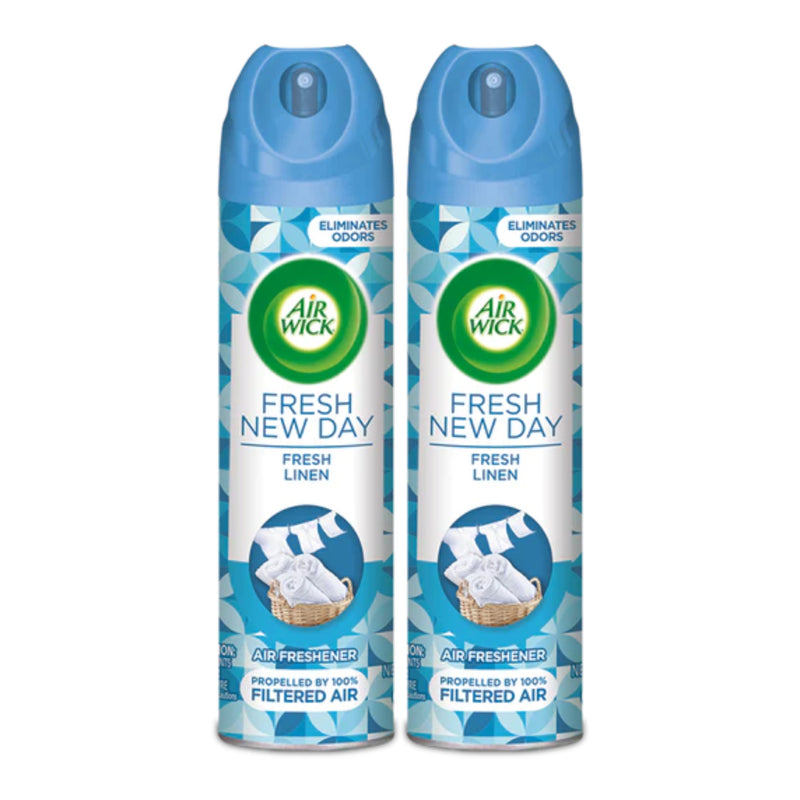 Air Wick 6-In-1 Fresh New Day - Fresh Linen Air Freshener, 8oz (Pack of 2)