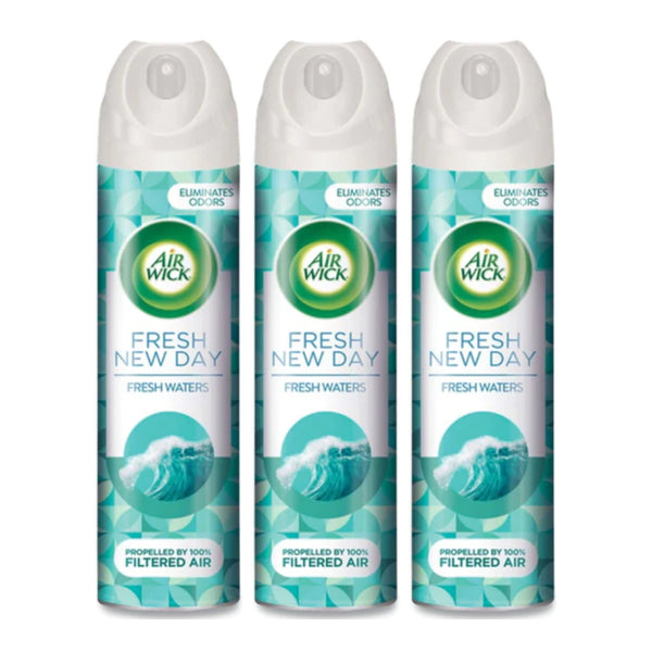 Air Wick 6-In-1 Fresh New Day - Fresh Waters Air Freshener, 8oz (Pack of 3)