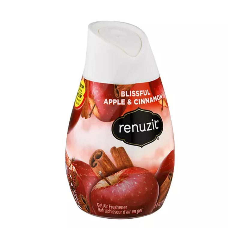 Renuzit Gel Air Freshener Blissful Apple & Cinnamon Scent, 7oz (Pack of 6)
