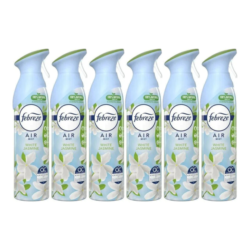 Febreze Air Mist Air Freshener - White Jasmine Scent, 300ml (Pack of 6)