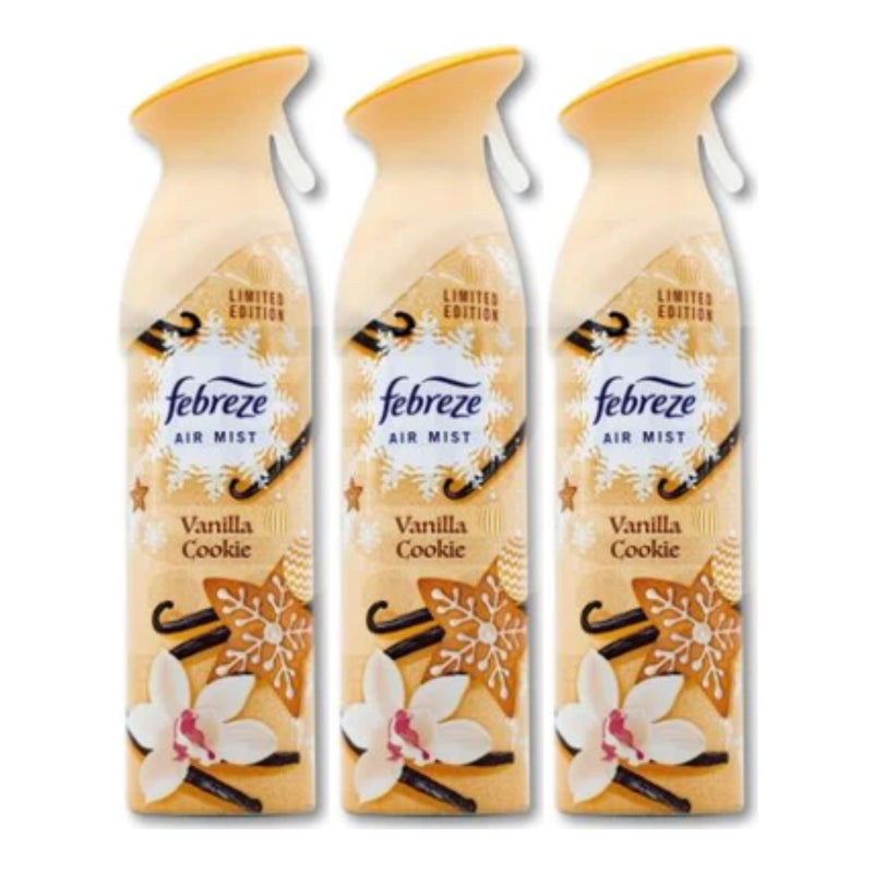 Febreze Air Mist Air Freshener Vanilla Cookie Limited Edition, 300ml (Pack of 3)