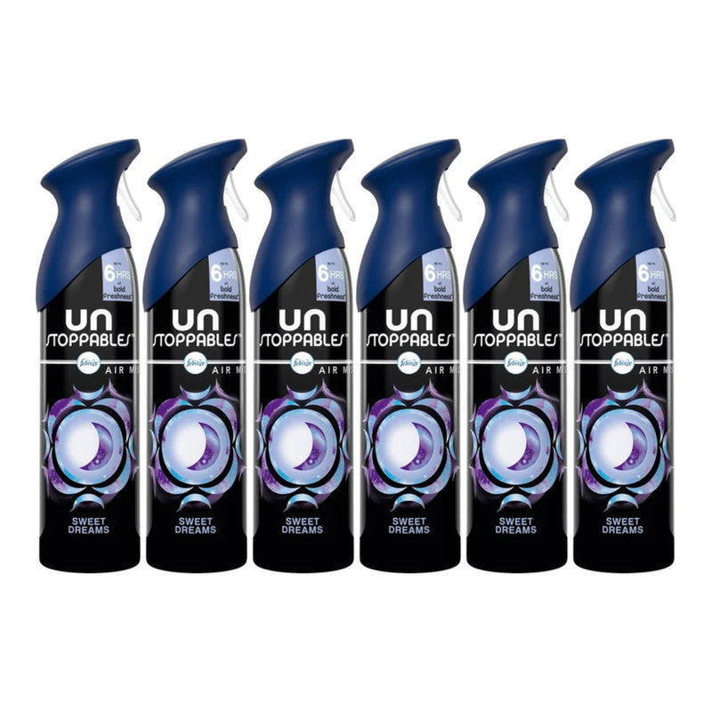 Febreze Unstoppables Air Freshener Spray - Sweet Dreams Scent 300ml (Pack of 6)