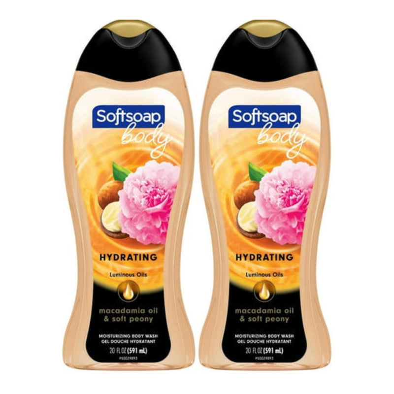 Softsoap Body Hydrating - Macadamia Oil & Soft Peony, 20 oz (Pack of 2)