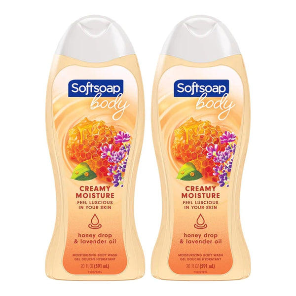 Softsoap Honey Drop & Lavender Oil Body Wash 20oz (591ml) (Pack of 2)